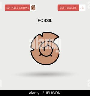Fossil einfaches Vektor-Symbol. Stock Vektor