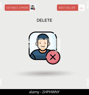 Einfaches Vektorsymbol löschen. Stock Vektor