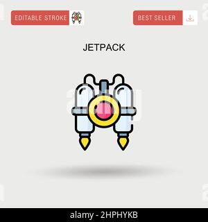 Einfaches Jetpack-Vektorsymbol. Stock Vektor