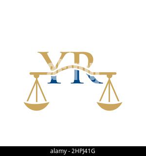 Anwaltskanzlei Letter YR Logo Design. Rechtsanwalt, Rechtsanwalt Lawyer Service, Anwaltskanzlei, Scale. Anwaltskanzlei Logo auf Brief YR Vektor-Zeichen Stock Vektor