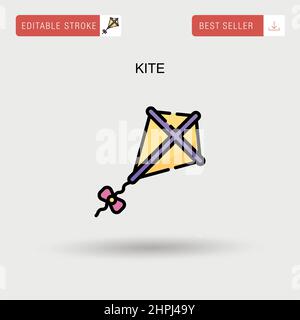 Kite Simple Vektor-Symbol. Stock Vektor