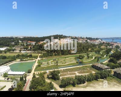 Luftaufnahme des Jamor Sports Complex in Alges, Portugal Stockfoto