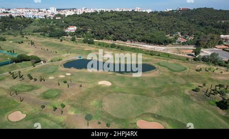 Luftaufnahme des Jamor Sports Complex in Alges, Portugal Stockfoto