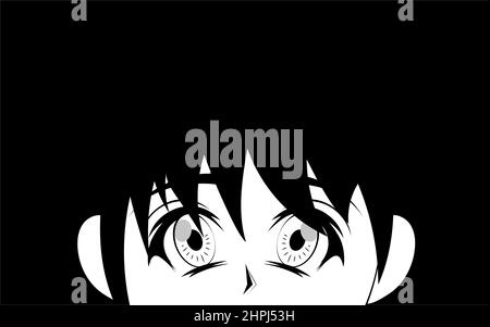 Anime Mädchen Comic close up Stock Vektor