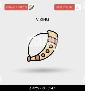 Einfaches Vektorsymbol Viking. Stock Vektor