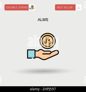 Alms Simple Vector-Symbol. Stock Vektor