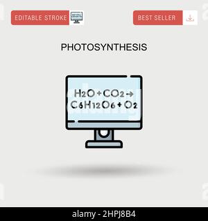 Einfaches Vektorsymbol für Photosynthese. Stock Vektor