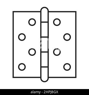 Symbolvektor für Türscharnier für Grafikdesign, Logo, Website, Social Media, mobile App, UI Stock Vektor