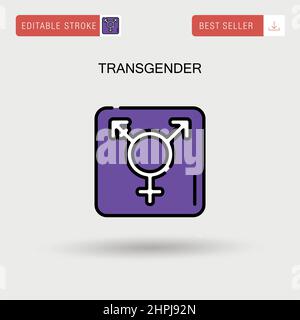 Einfaches Vektor-Symbol für Transgender. Stock Vektor