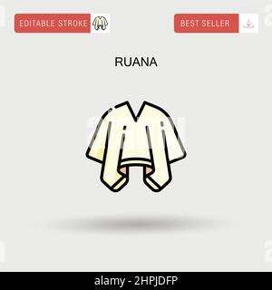 Einfaches Vektorsymbol von Ruana. Stock Vektor