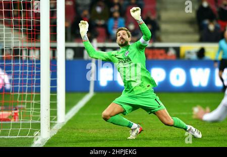 Bundesliga, Rhein Energie Stadion Köln: 1. FC Köln gegen Eintracht Frankfurt; Kevin Trapp Stockfoto