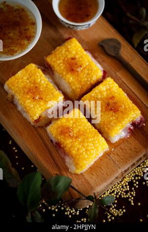 Reiskuchen mit Hirse Stockfoto