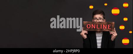 Das Konzept des Lernens von Spanisch Stockfoto