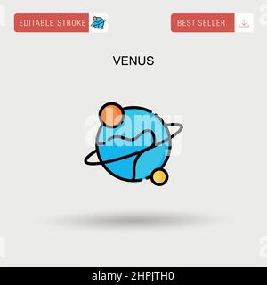 Venus einfaches Vektorsymbol. Stock Vektor