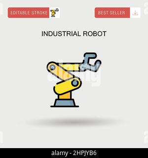 Einfaches Vektorsymbol für Industrieroboter. Stock Vektor