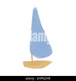 Handgezeichnetes Aquarellelement für den Kindergarten im Boho-Stil. Vektorgrafik. Niedliche Karablic im skandinavischen Stil. Stock Vektor