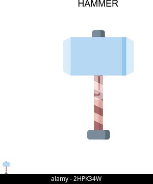 Hammer einfaches Vektor-Symbol. Illustration Symbol Design-Vorlage für Web mobile UI-Element. Stock Vektor