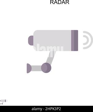 Radar Simple Vector-Symbol. Illustration Symbol Design-Vorlage für Web mobile UI-Element. Stock Vektor