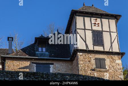 Die Kolombagen des Maison à sind pittoresk Stockfoto