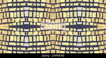 Aquarellmosaik. Abstraktes geometrisches ethnisches Ornament. Stockfoto