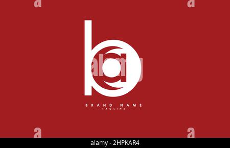 Buchstabenbuchstaben Initialen Monogramm-Logo BA, ab, B und A Stock Vektor