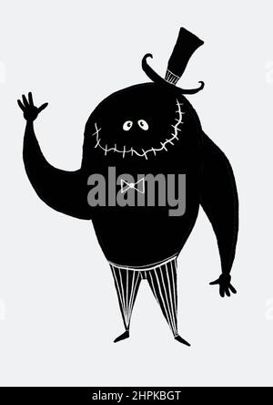 Handgezeichnetes Monster Charakter Kunst Maskottchen Stockfoto