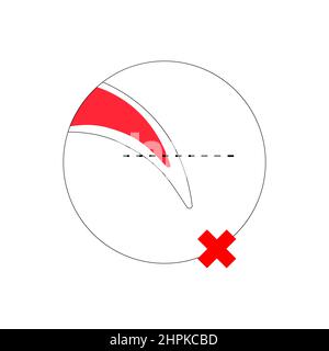 Hund Nagel Trimming Guide bunten Umriss Symbol. Anleitung zum Schneiden von Haustierkrallen mit gefährlicher, verbotener Schnittlinie Stock Vektor
