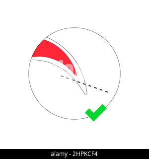 Hund Nagel Trimming Guide bunten Umriss Symbol. Anleitung zum Schneiden von Haustierkrallen mit Schnittlinie Stock Vektor