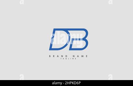 Buchstabenbuchstaben Initialen Monogramm-Logo DB, BD, B und D Stock Vektor