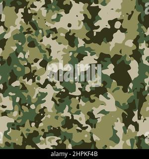Struktur Militär Camouflage nahtlose Muster. Abstrakte Armee und Jagd Maskierung Ornament Stock Vektor