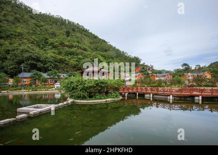 Funiu Bezirk der westlichen henan ländlichen Haus bleiben Anlage Stockfoto