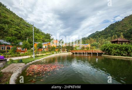 Funiu Bezirk der westlichen henan ländlichen Haus bleiben Anlage Stockfoto