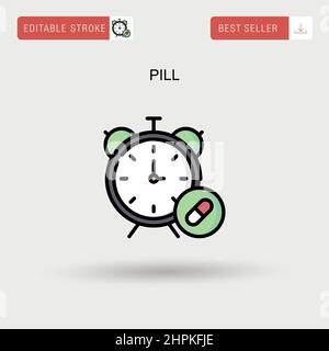 Einfaches Vektor-Symbol der Pille. Stock Vektor