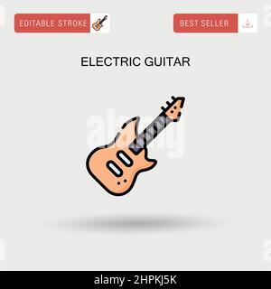 E-Gitarre einfache Vektor-Symbol. Stock Vektor