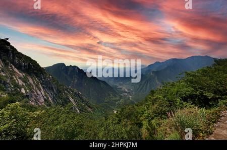Die Berglandschaft von Jiangxi lushan Stockfoto