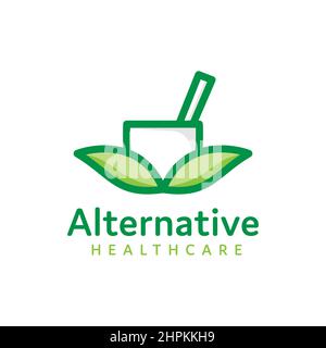 Logo für natürliche alternative Medizin Stock Vektor