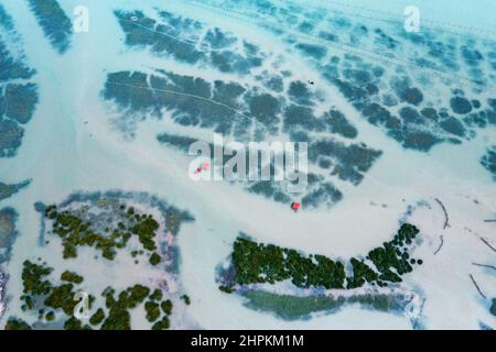 Fujian See Kasumigaura Fischerdorf Landschaft Stockfoto