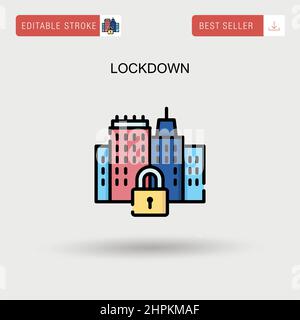 Einfaches Vektorsymbol sperren. Stock Vektor