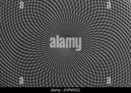 Symmetrischer und rautenförmiger abstrakter strukturierter Hintergrund, schwarze und graue Verlaufsformen. Vektorgrafik Stock Vektor