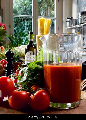 Pasta-Sauce und Lebensmittel Stockfoto