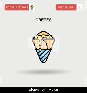 Einfaches Vektor-Symbol für Crepes. Stock Vektor