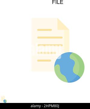 Einfaches Vektorsymbol für Dateien. Illustration Symbol Design-Vorlage für Web mobile UI-Element. Stock Vektor