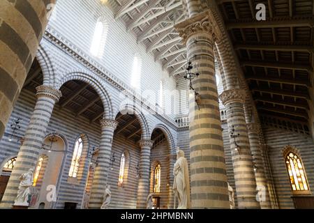 Die Kathedrale Basilica von Santa Maria Assunta ist der wichtigste katholische Andachtsstätte in Orvieto, ein Meisterwerk der gotischen Architektur in Zentrale It Stockfoto