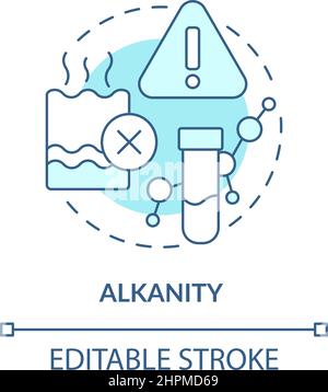 Symbol für das türkisfarbene Konzept der Alkalinität Stock Vektor