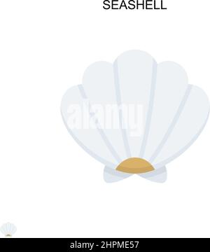 Einfaches Vektorsymbol „Seashell“. Illustration Symbol Design-Vorlage für Web mobile UI-Element. Stock Vektor