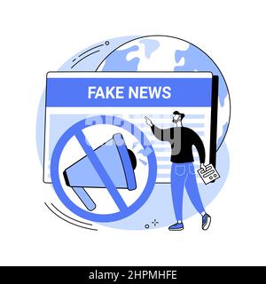 Fake News abstrakte Konzept Vektor Illustration. Stock Vektor