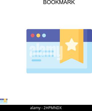 Lesezeichen für einfaches Vektorsymbol. Illustration Symbol Design-Vorlage für Web mobile UI-Element. Stock Vektor