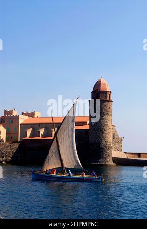 BAIE DE COLLIOURE PYRENEES ORIENTALES Stockfoto