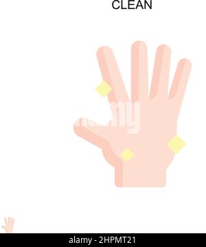 Einfaches Vektorsymbol reinigen. Illustration Symbol Design-Vorlage für Web mobile UI-Element. Stock Vektor