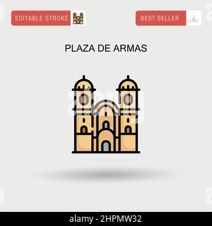 Plaza de armas einfaches Vektorsymbol. Stock Vektor